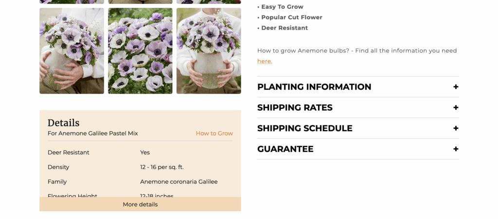 Dutch Grown Product Page